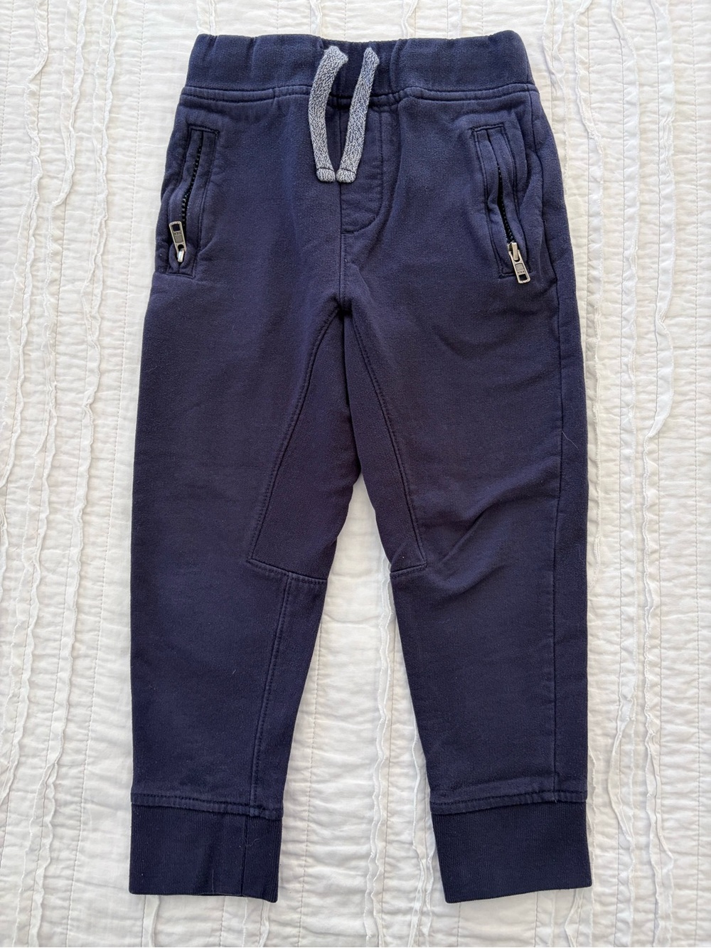 Crewcuts Navy Zip-Pocket Joggers with Gray Drawstring